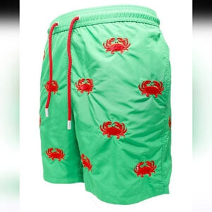 Saint Barth Mens Swim Trunks Embroidered Crab Size XL NWOT